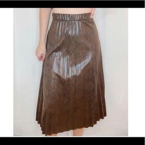 Zara midi leather skirt